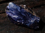 Polished One Side Silver Leaf Lepidolite with Actual Silver Mica Leaf Pattern x 1 From Zimbabwe
