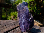 Polished One Side Silver Leaf Lepidolite with Actual Silver Mica Leaf Pattern x 1 From Zimbabwe