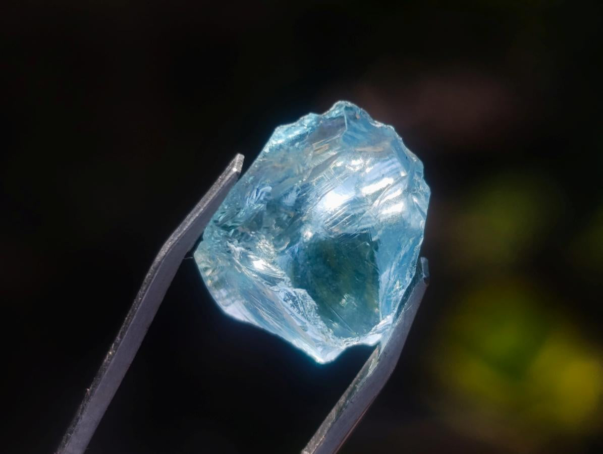 Natural Mozambique Clear Blue Aquamarine Faceting Rough Material x 1 From Mozambique