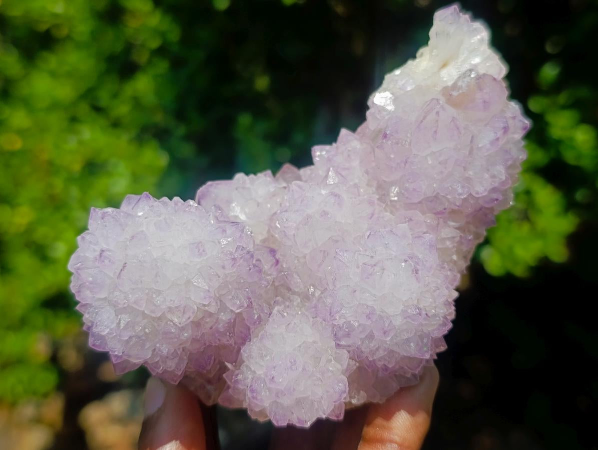 Natural Classic Sunburst Spirit Amethyst Crystal Cluster with Botryoidal Features x 1 From Boekenhouthoek, South Africa