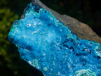 Natural Glossy Bright Blue Silica Chrysocolla and Malachite on Dolomite Specimen x 1 From Kulukuluku, Congo