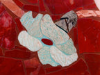 Hand Made Exceptional Oval Pietra Dura Floral Red Jasper Table Top x 1 From Russia