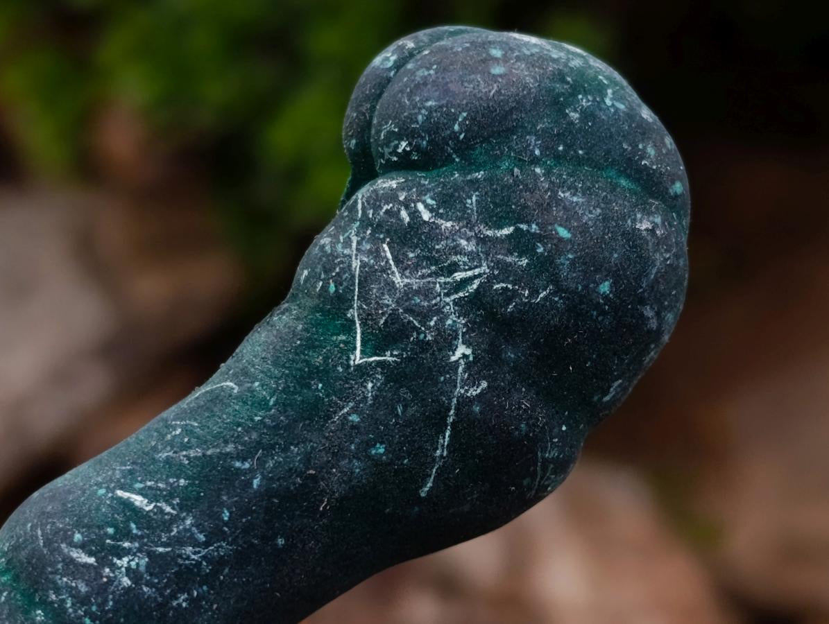 Natural Trio of Silky Malachite Stalactite Specimens x 1 From Kasompe, Congo