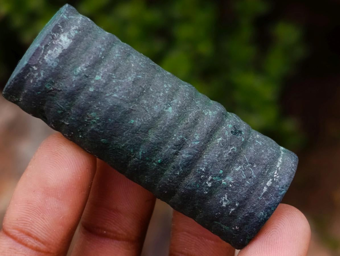 Natural Trio of Silky Malachite Stalactite Specimens x 1 From Kasompe, Congo