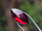Polished Rhodolite Garnet with a Elongated Navette Cut Faceted Stone x 1 From Tanga, Tanzania