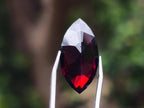 Polished Rhodolite Garnet with a Elongated Navette Cut Faceted Stone x 1 From Tanga, Tanzania