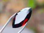 Polished Rhodolite Garnet with a Elongated Navette Cut Faceted Stone x 1 From Tanga, Tanzania
