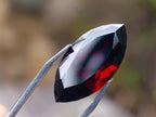 Polished Rhodolite Garnet with a Elongated Navette Cut Faceted Stone x 1 From Tanga, Tanzania