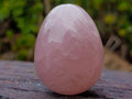 Polished Gemmy Rose Quartz Egg and Palm Stone Set x 1 From Ambatondrazaka, Madagascar