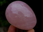Polished Gemmy Rose Quartz Egg and Palm Stone Set x 1 From Ambatondrazaka, Madagascar