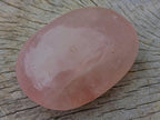 Polished Gemmy Rose Quartz Egg and Palm Stone Set x 1 From Ambatondrazaka, Madagascar