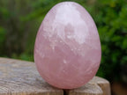 Polished Gemmy Rose Quartz Egg and Palm Stone Set x 1 From Ambatondrazaka, Madagascar