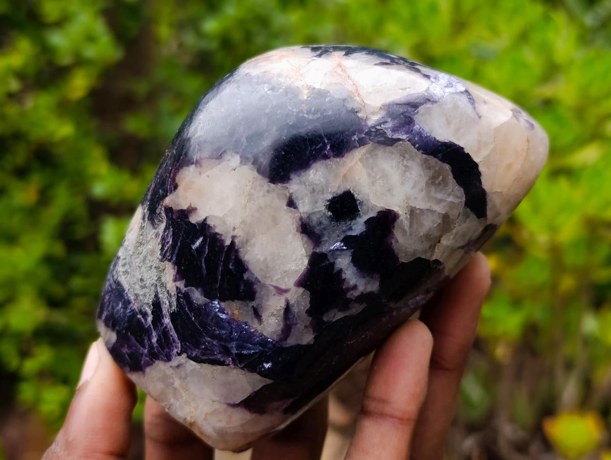 Polished Polished Silver Leaf Lepidolite Display Piece with Reflective Silver Mica Leaf Reflections x 1 From Zimbabwe