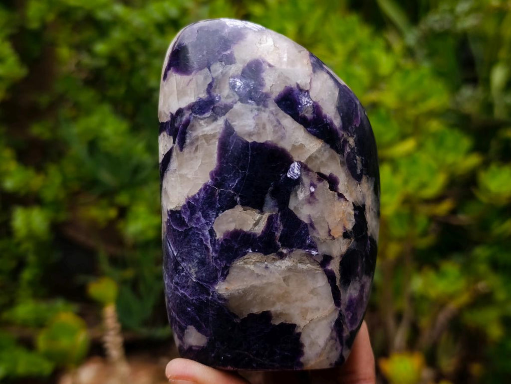Polished Polished Silver Leaf Lepidolite Display Piece with Reflective Silver Mica Leaf Reflections x 1 From Zimbabwe