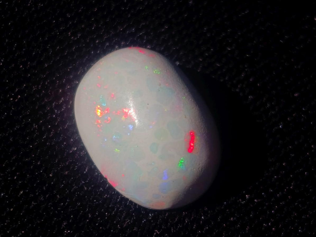 Polished Precious Welo White Hydrophane Opal Cabochon x 1 From Welo, Ethiopia