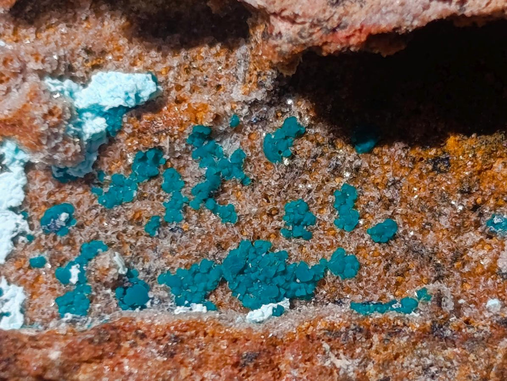 Natural Sparkling Drusy Chrysocolla Pseudomorph after Malachite after Azurite Specimen x 1 From Lupoto Mine, Congo