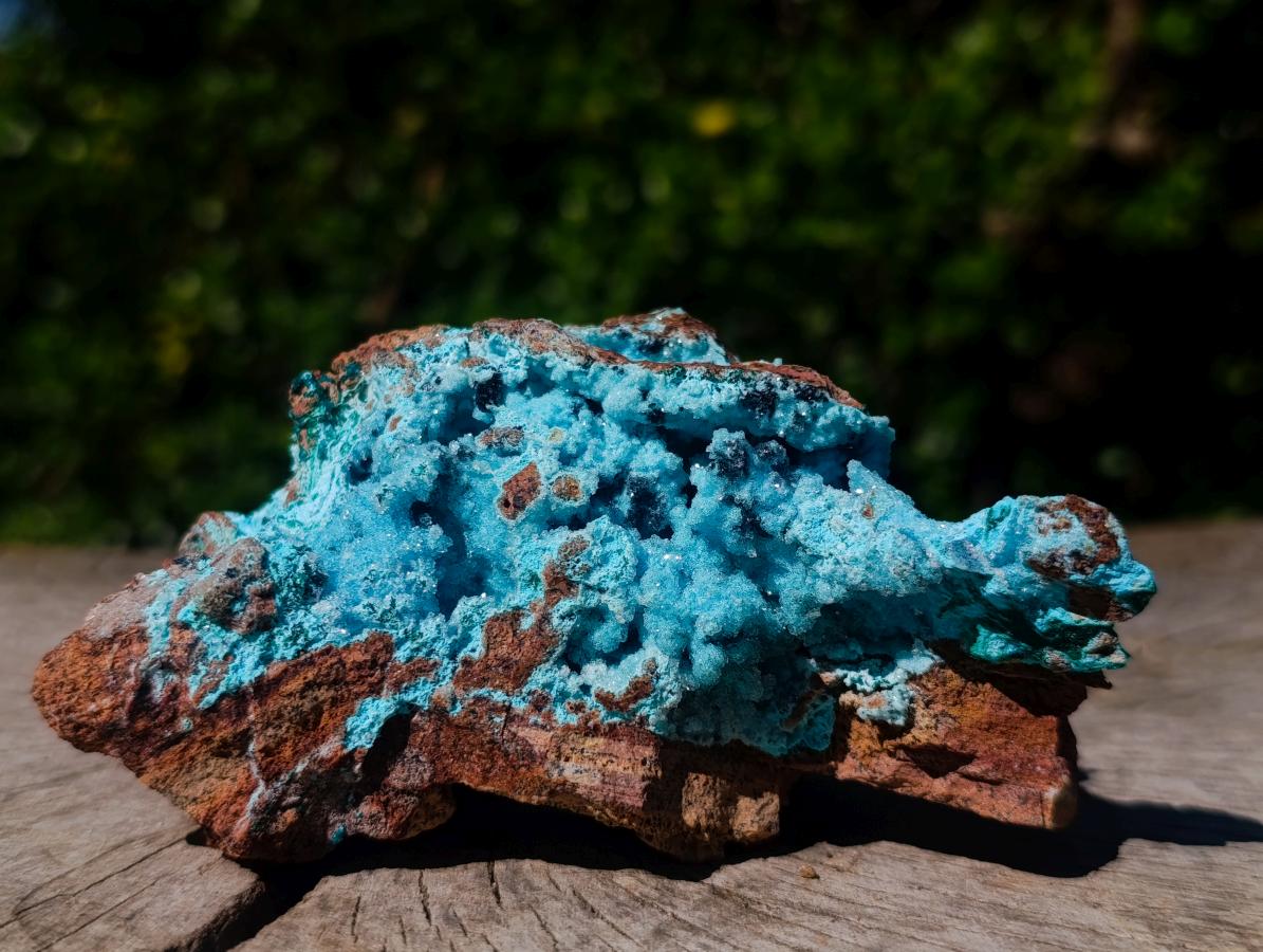 Natural Sparkling Drusy Chrysocolla Pseudomorph after Malachite after Azurite Specimen x 1 From Lupoto Mine, Congo