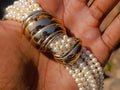 Hand Made Seven Strand L'Officiel Bead Pearl Necklace x 1 From Italy