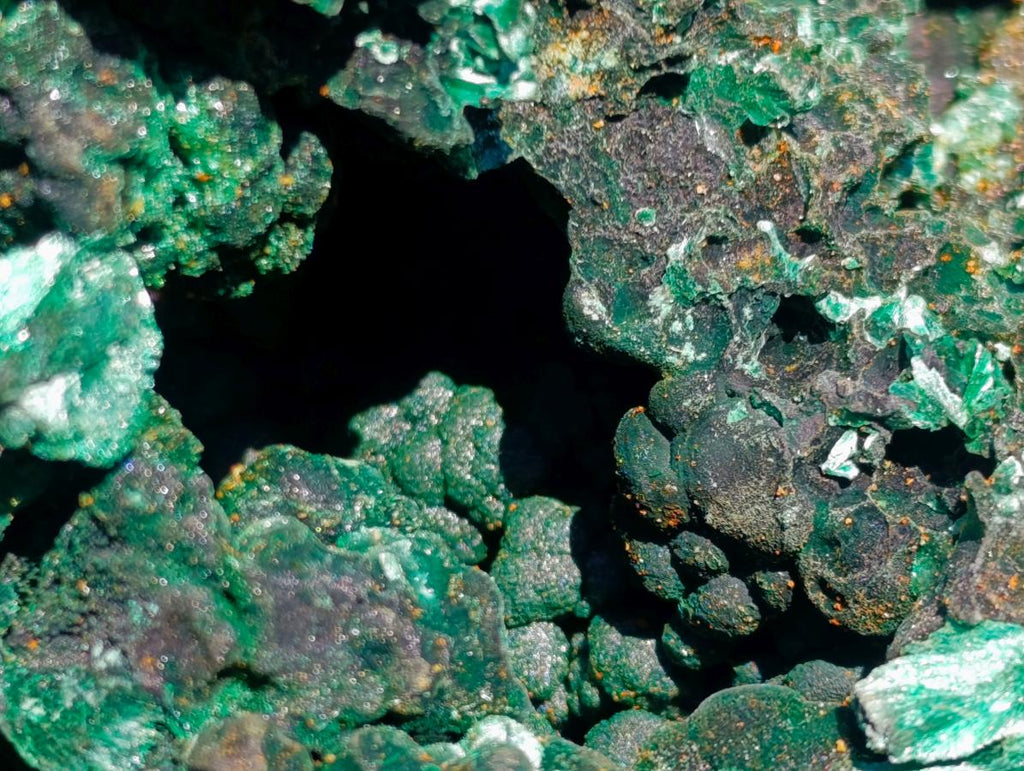 Natural Large 15 cm Velvet Rosette Malachite Specimen x 1 From Kasompe, Congo