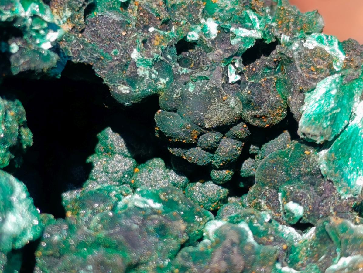 Natural Large 15 cm Velvet Rosette Malachite Specimen x 1 From Kasompe, Congo