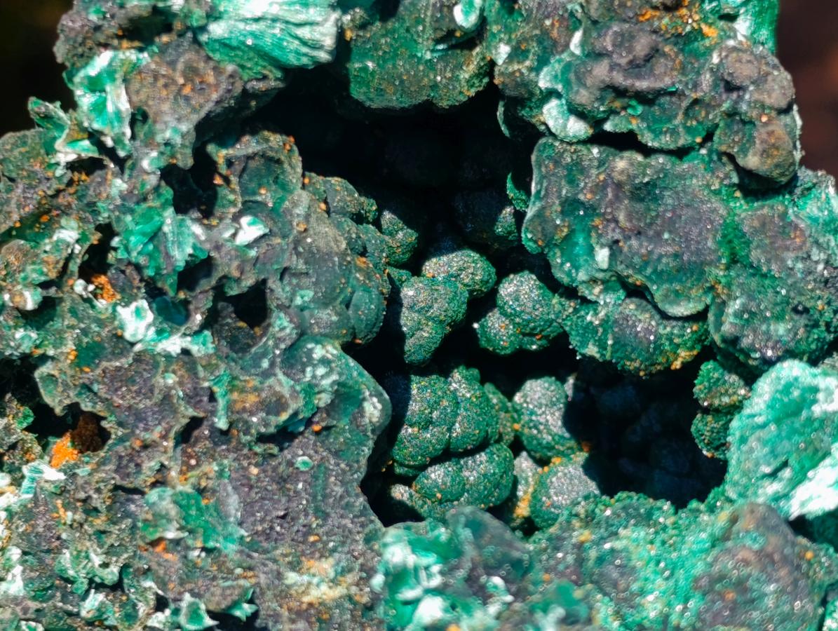 Natural Large 15 cm Velvet Rosette Malachite Specimen x 1 From Kasompe, Congo