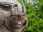 Hand Made Antique Benin Bronze Ceremonial Vessel with Lid x 1 From Benin, Nigeria