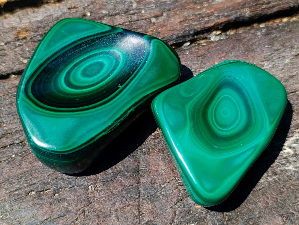 Polished Set of 4 Malachite and Red Jasper Eggs and Bowls x 1 From Southern Africa