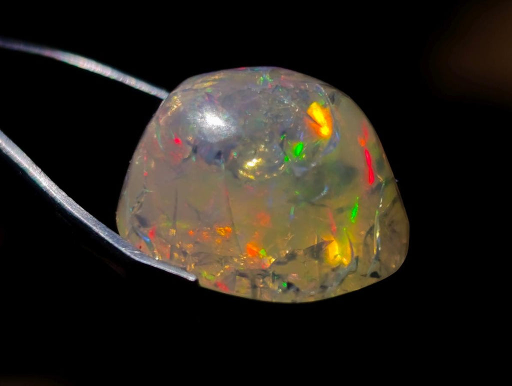 Polished Spectacular Rare Large Gemmy Clear Ethiopian Precious Opal x 1 From Welo, Ethiopia