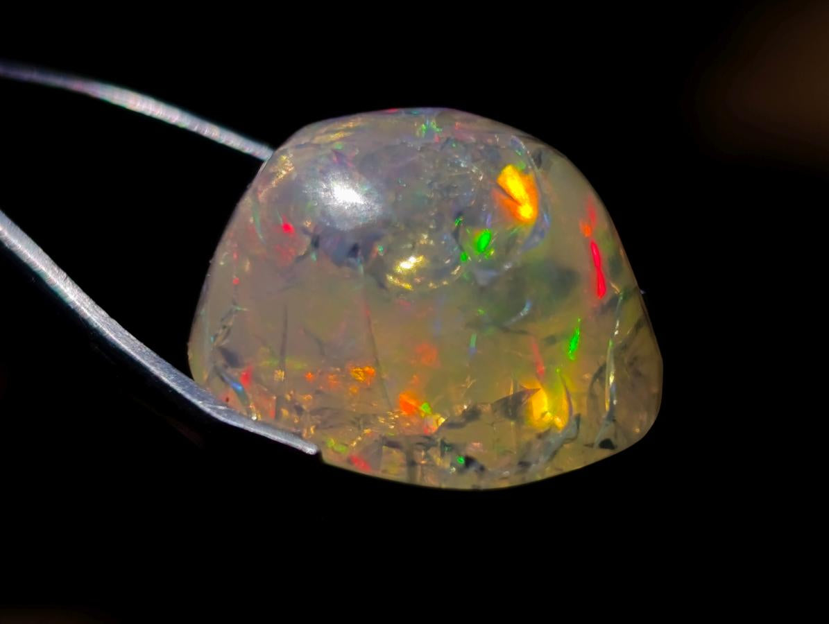 Polished Spectacular Rare Large Gemmy Clear Ethiopian Precious Opal x 1 From Welo, Ethiopia