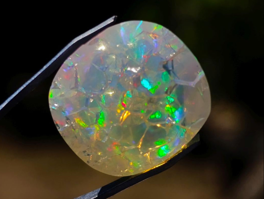 Polished Spectacular Rare Large Gemmy Clear Ethiopian Precious Opal x 1 From Welo, Ethiopia