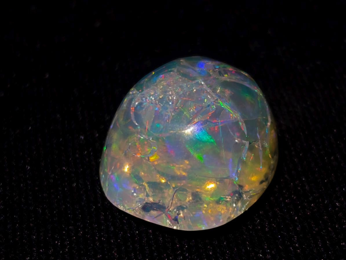 Polished Spectacular Rare Large Gemmy Clear Ethiopian Precious Opal x 1 From Welo, Ethiopia