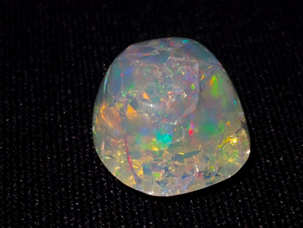 Polished Spectacular Rare Large Gemmy Clear Ethiopian Precious Opal x 1 From Welo, Ethiopia