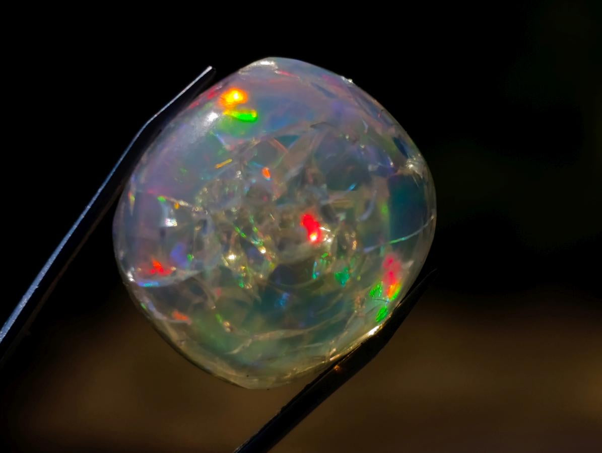 Polished Spectacular Rare Large Gemmy Clear Ethiopian Precious Opal x 1 From Welo, Ethiopia