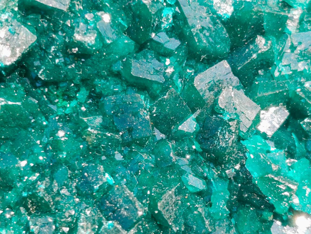Natural Emerald Green Crystal Plate Dioptase Specimen x 1 From Tiantara, Congo