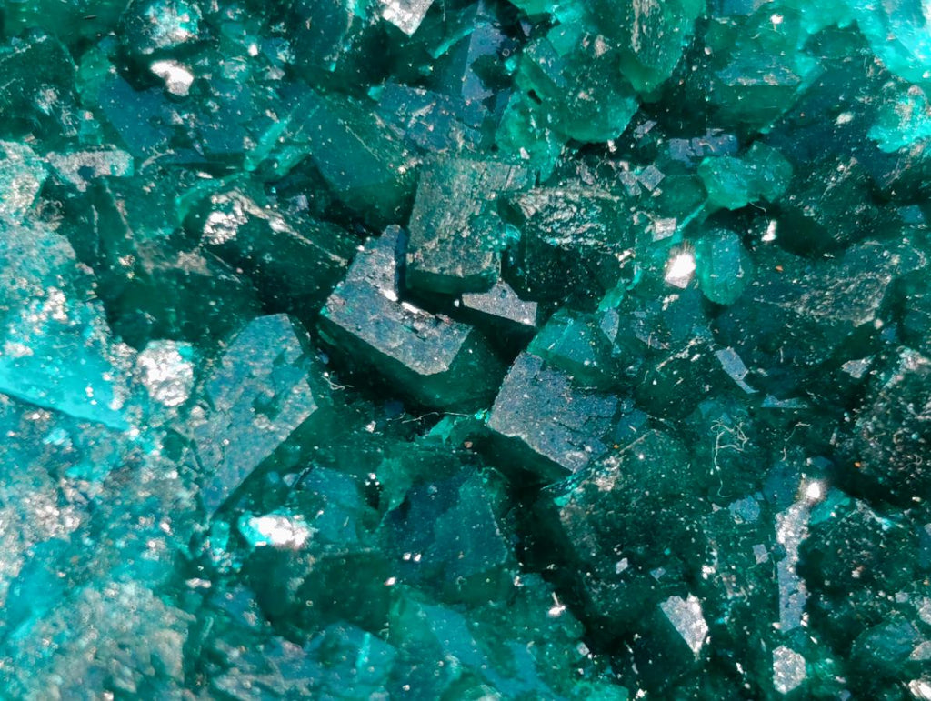 Natural Emerald Green Crystal Plate Dioptase Specimen x 1 From Tiantara, Congo