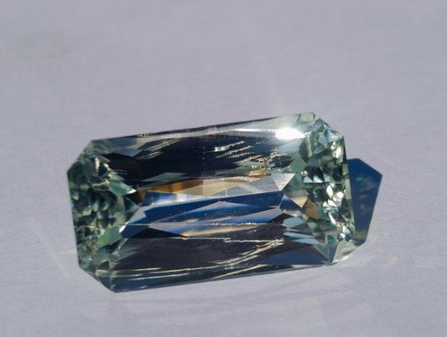 Polished Faceted Triphane Spodumene Green Hiddenite Stone x 1 From Afghanistan