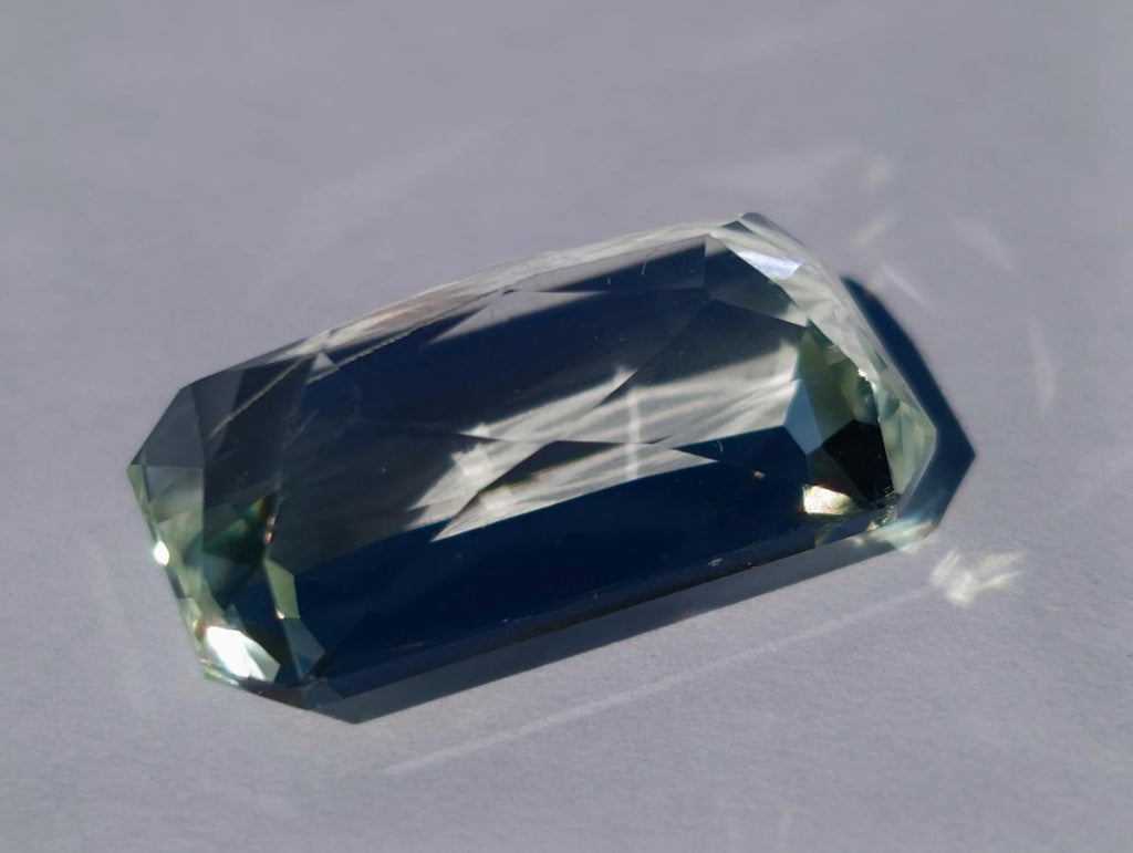 Polished Faceted Triphane Spodumene Green Hiddenite Stone x 1 From Afghanistan