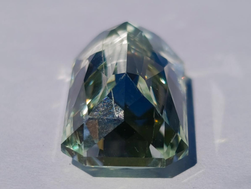 Polished Faceted Triphane Spodumene Green Hiddenite Stone x 1 From Afghanistan