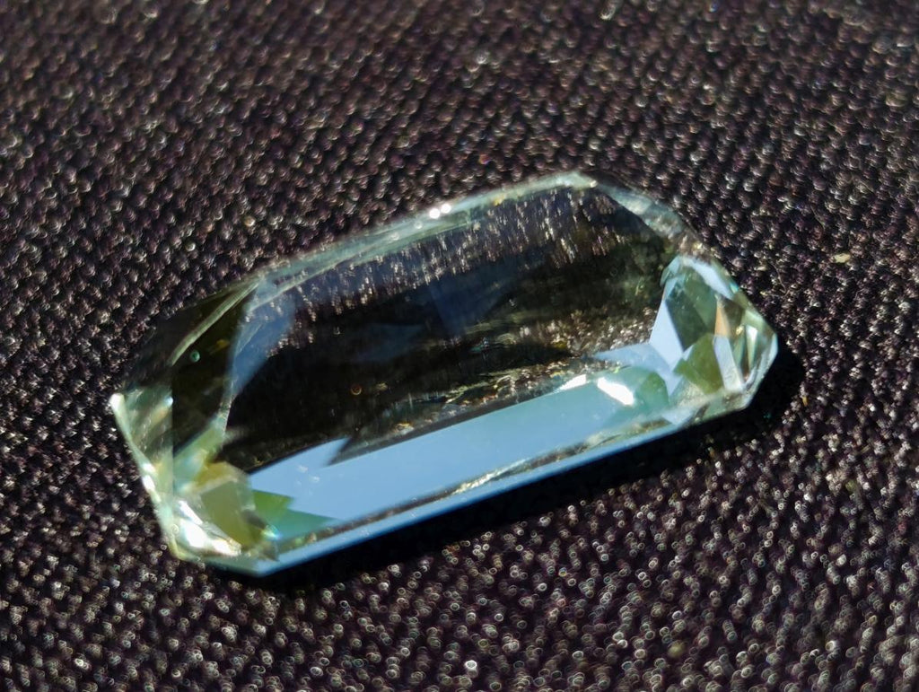 Polished Faceted Triphane Spodumene Green Hiddenite Stone x 1 From Afghanistan