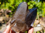 Natural Twin Smokey Quartz Crystal Cluster with Fluorescent Hyalite Opal x 1 From Erongo, Namibia