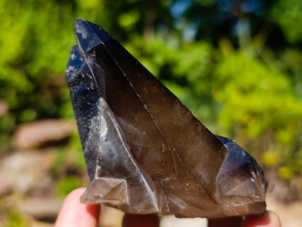 Natural Twin Smokey Quartz Crystal Cluster with Fluorescent Hyalite Opal x 1 From Erongo, Namibia