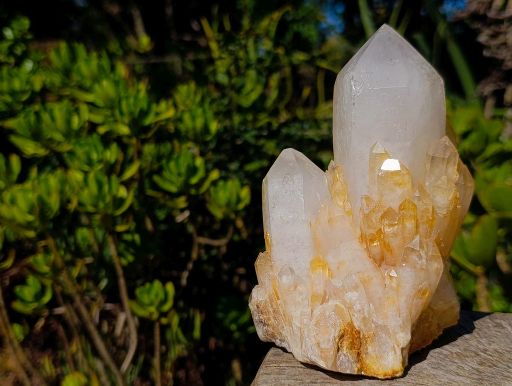 Polished and Natural Beautiful Well Balanced Perfect Candle Quartz Crystal Cluster x 1 From Antsirabe, Madagascar