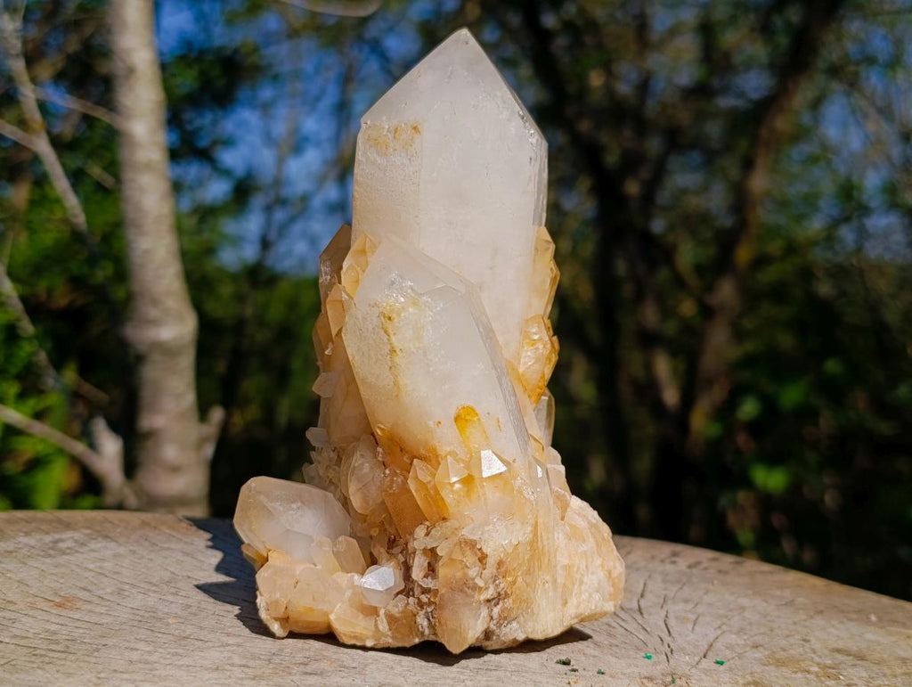 Polished and Natural Beautiful Well Balanced Perfect Candle Quartz Crystal Cluster x 1 From Antsirabe, Madagascar