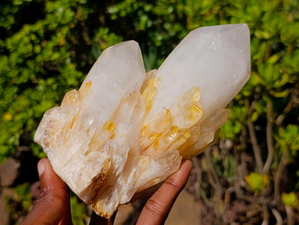 Polished and Natural Beautiful Well Balanced Perfect Candle Quartz Crystal Cluster x 1 From Antsirabe, Madagascar