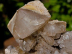 Natural Fluorescent Sceptre Quartz Coated Spearhead Calcite Pseudomorph Cluster x 1 From Albert's Mountain, Lesotho