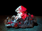 Natural Fluorescent Sceptre Quartz Coated Spearhead Calcite Pseudomorph Cluster x 1 From Albert's Mountain, Lesotho