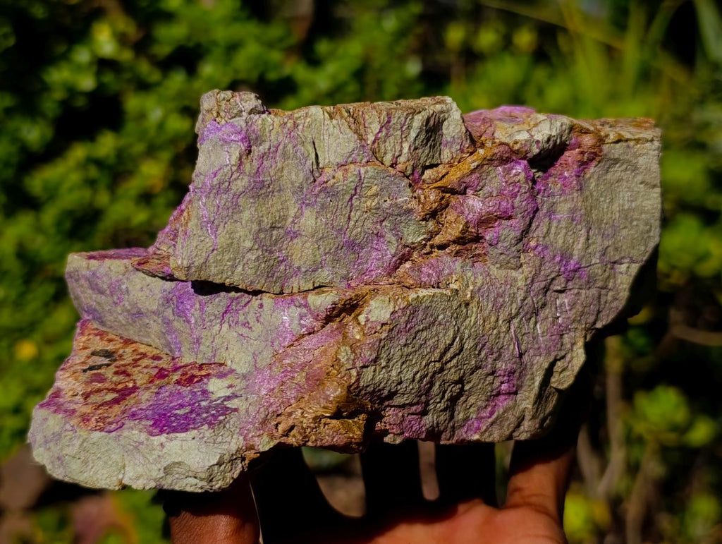 Natural Large Stichtite and Serpentine Rough Colourful Rare Specimen x 1 From Barberton, South Africa