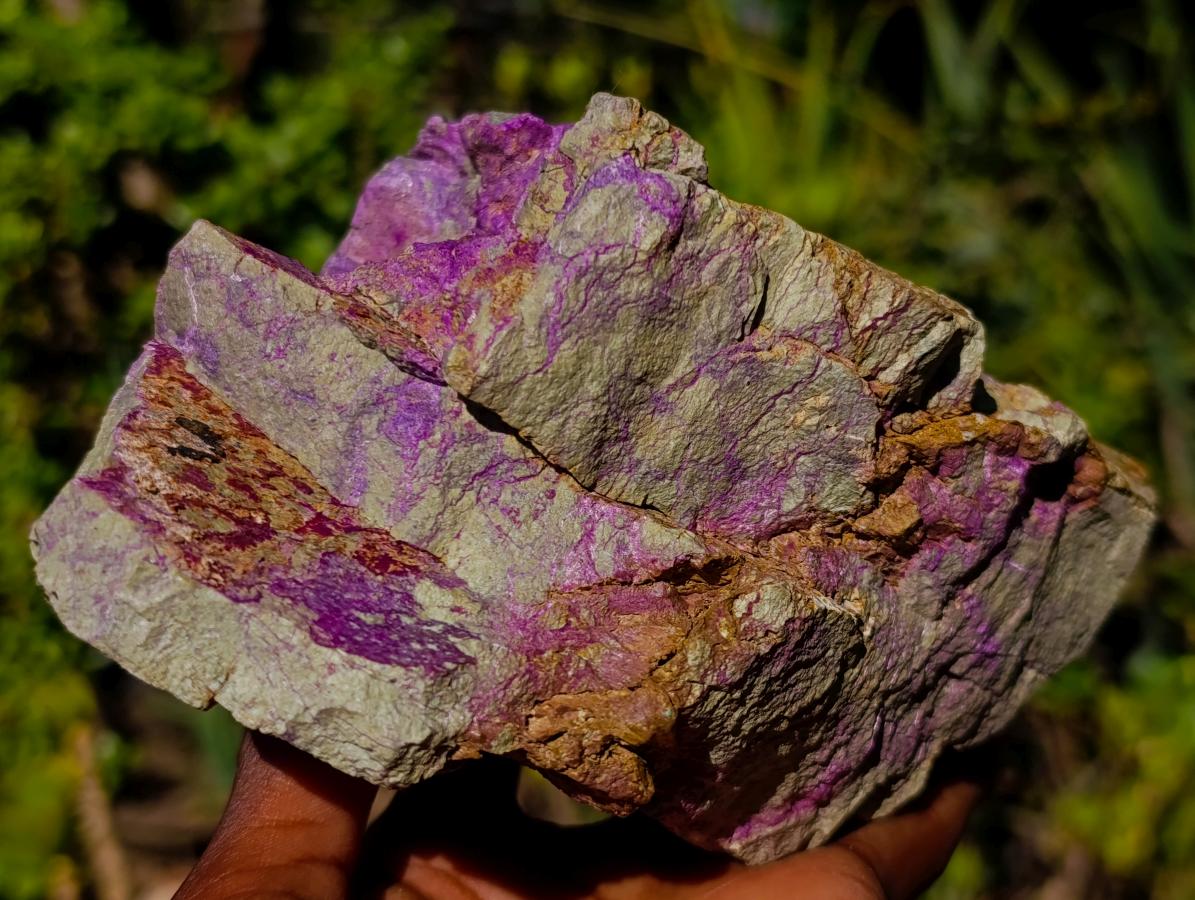 Natural Large Stichtite and Serpentine Rough Colourful Rare Specimen x 1 From Barberton, South Africa