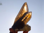 Natural Classic Smokey Twin Erongo Quartz with Fluorescent Hyalite Opal x 1 From Erongo, Namibia