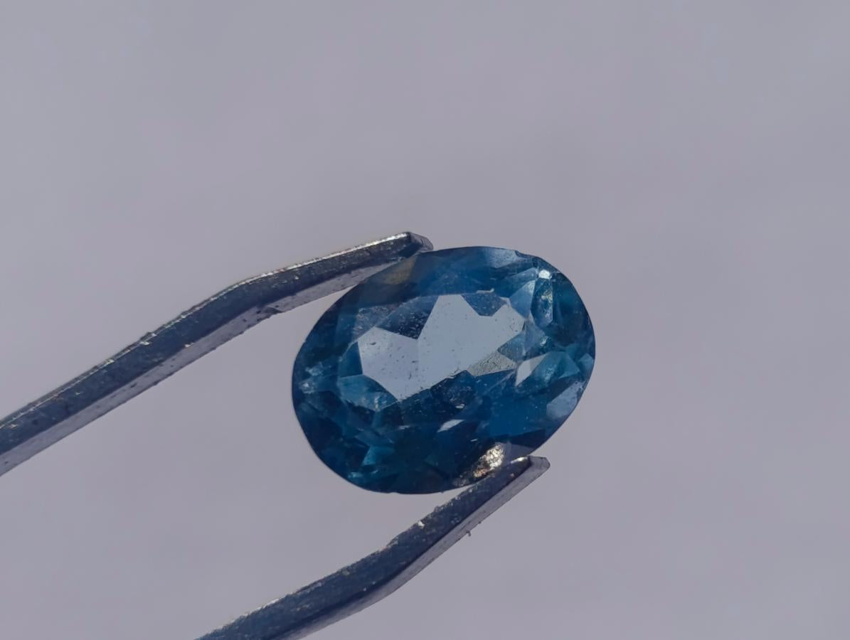Polished Pair of Bright Sky Blue Aquamarine Faceted Stones x 1 From Erongo, Namibia